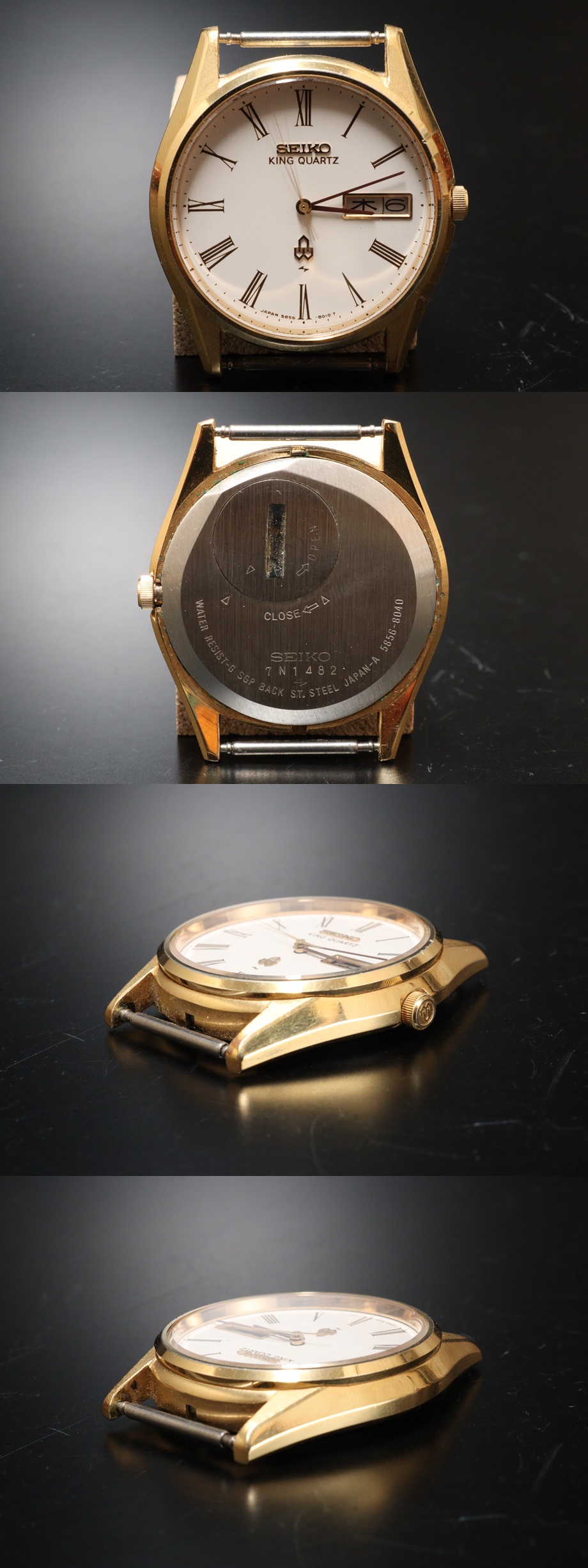 P SEIKO KING QUARTZ セイコー キング クォーツ 腕時計 5856-8040